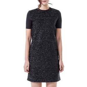 Tory Burch Tinsel Effect Panel Dress Blue - New